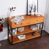 33.5 "背の高い木2-引き出しチェストモダン3層収納キャビネット