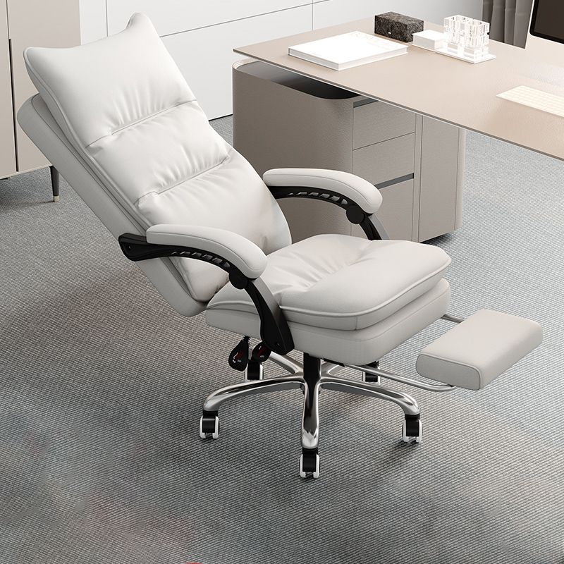 Silla de oficina de armas acolchada sin angustia silla de escritorio ergonómica con ruedas