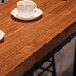Recangle industriel Table de table en bois massif en bois massif 1/7/9 Pièces Table de comptoir avec selles