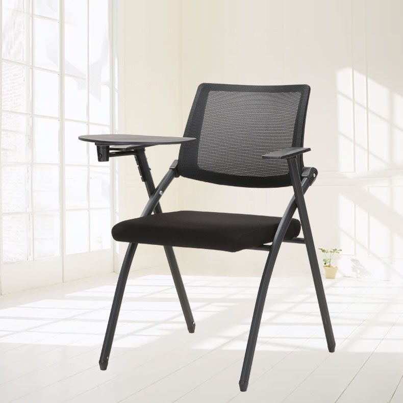 Contemporary Desk Chair Black Fixed Arms Low Back Office Chair Clearhalo 'furn' 'furn_office_chair' 'Furniture' 'Office Chairs' 'Office Furniture' 'office_chair' 1200x1200_1ae88377-5f53-4114-9ace-87c4d16a3ba0