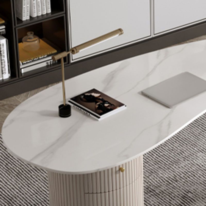 29.5-inch Office Desk with Drawers Office Laptop Table in White Clearhalo 'furn' 'furn_office_desk' 'Furniture' 'Office Desks' 'Office Furniture' 'office_desk' 1200x1200_1aeb06ee-7dc2-4238-bef9-b5044aa40f75