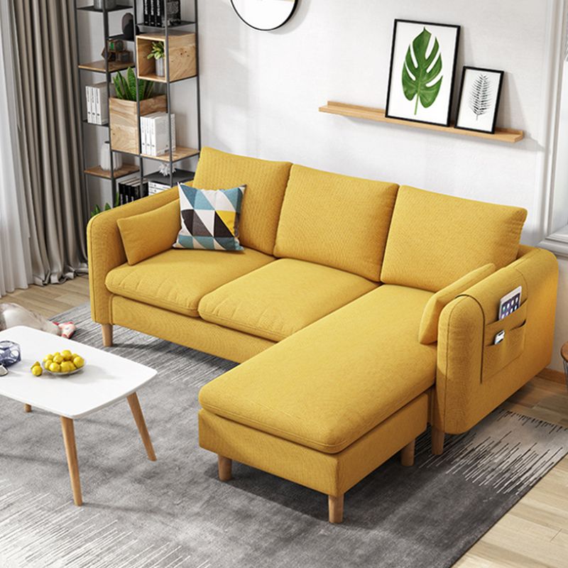 Sedute di sedute di cuscini quadrati nordici con tessuto di stoccaggio