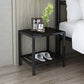Black 20'' Tall Accent Table Nightstand Modern Metal 1-Shelf Bedside Cabinet Clearhalo 'Bedroom Furniture' 'furn' 'furn_night_stand' 'Furniture' 'night_stand' 'Nightstands' 1200x1200_1aeb546a-f11f-45c7-9be1-357b272bf6ed