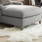 Chaise lounge acolchado moderno con brazos enrollados para dormitorio
