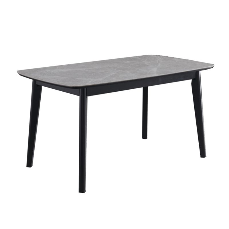Minimalista 1/2/4/7 pezzi mobili tavolo da pranzo rettangolo di pietra impostata in grigio