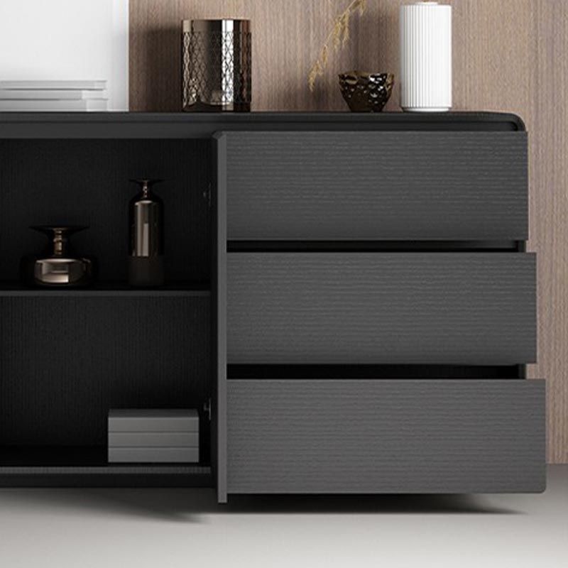 Serveur de bois d'ingénierie du serveur moderne avec porte et tiroir, 47,2 "L x 15,7" W x 30,7 "H