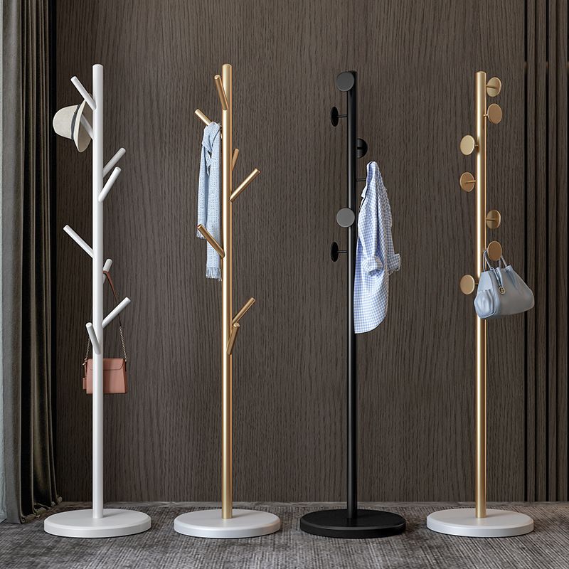 Designer -Metallbeschattierungs -Rack Marmor Bottomattrack mit Hooks Hall Tree