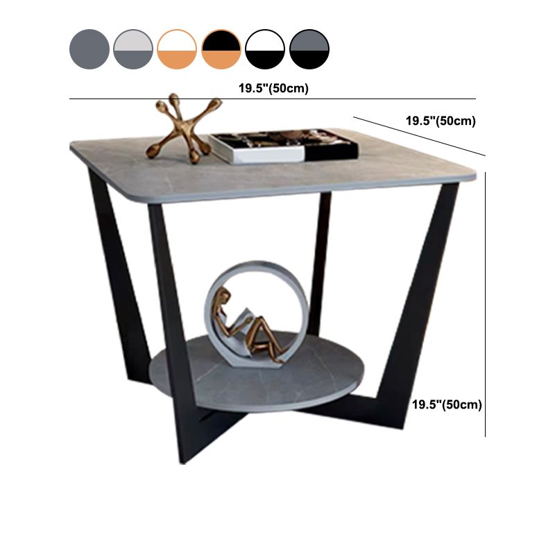 Moderner quadratischer Seitentisch -Schiefersofa -Ecktisch mit Lagerung