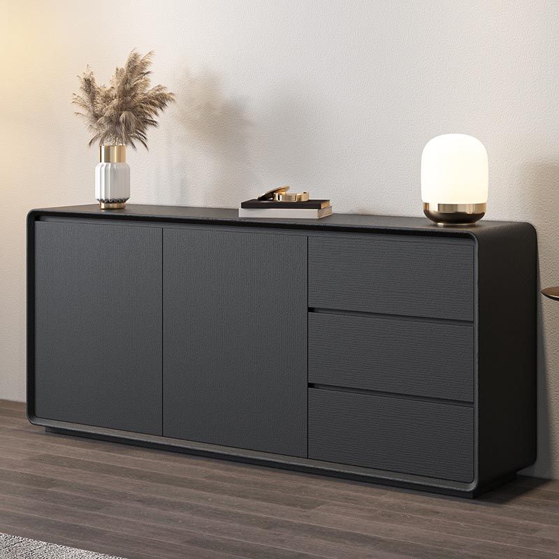 Serveur de bois d'ingénierie du serveur moderne avec porte et tiroir, 47,2 "L x 15,7" W x 30,7 "H