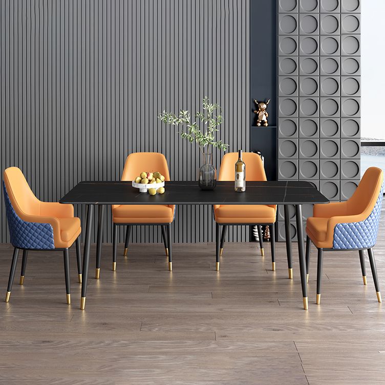 Nordic 1/2/5/7 Pieces Dining Set Sintered Stone Dining Table with Leather Chairs Clearhalo 'Dining Room Sets' 'Dining Tables & Seating' 'dining_room_set' 'furn' 'furn_dining_room_set' 'Furniture' 'furniture_dining_room_set' 'Kitchen & Dining Furniture' 'kitchen&dining_furn' 'kitchen' 1200x1200_1af498e4-4084-4297-ab89-dda5f2ee3435