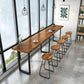 Taburete de bar de salón de madera estilo moderno con patas de metal