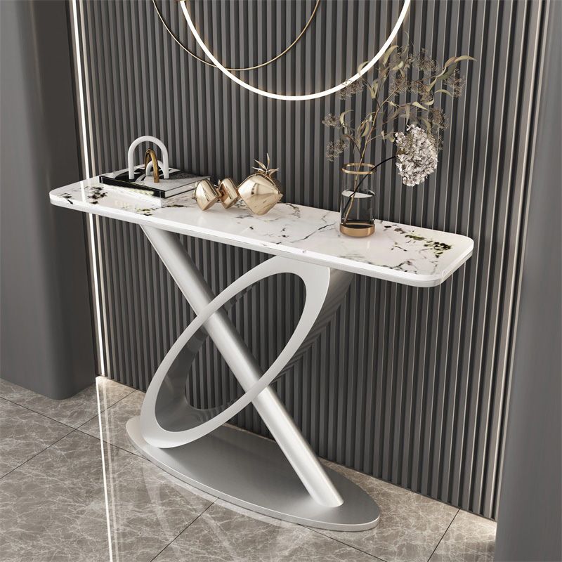Console in ardesia glam Tabella 11,8 "W Half Moon Reshent Console
