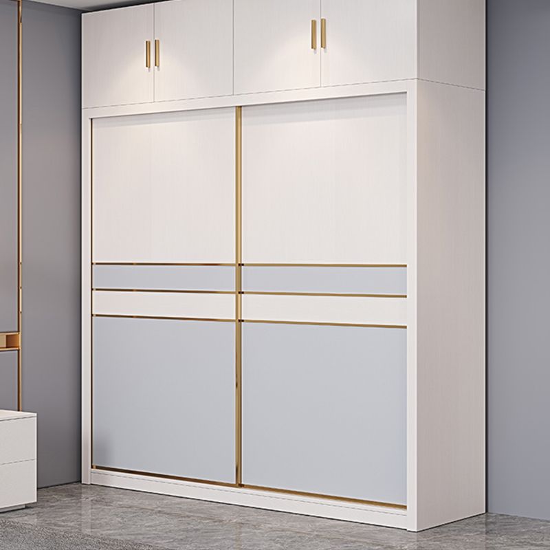 Puertas corredizas de dormitorio Armario gabinete de almacenamiento de madera costera