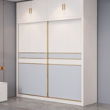 Puertas corredizas de dormitorio Armario gabinete de almacenamiento de madera costera