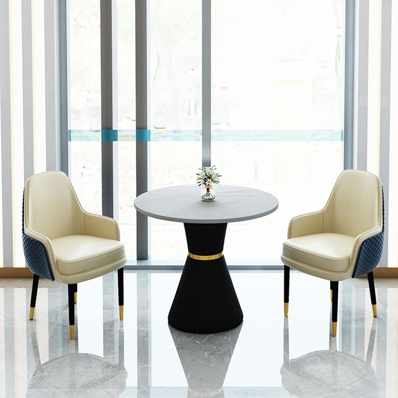 1/2/3/5 Pcs Modern Dining Room Set with Round Table and Leather Chairs Dining Set Clearhalo 'Dining Room Sets' 'Dining Tables & Seating' 'dining_room_set' 'Furniture' 'furniture_dining_room_set' 'Kitchen & Dining Furniture' 'kitchen&dining_furn' 'kitchen' 1200x1200_1afc82d2-68f5-4945-a99e-d0d721e64d69