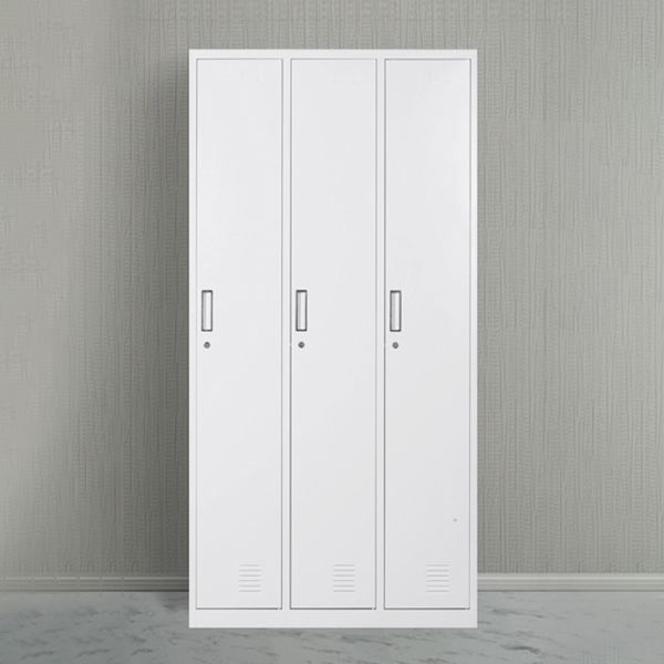 White Hinged Wardrobe Cabinet Contemporary Steel Wardrobe Armoire Clearhalo 'Armoires & Wardrobes' 'armoires_wardrobes' 'Bedroom Furniture' 'furn' 'furn_armoires_wardrobes' 'Furniture' 1200x1200_1afd9f5f-dc16-4aee-ae23-47ff841869a5