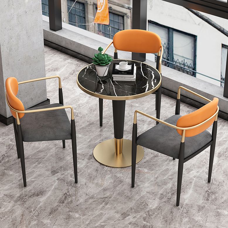 Glam Style 1/2/3/4/5 Pieces Dining Set Black-gold Table Dining Set for Living Room Clearhalo 'Dining Room Sets' 'Dining Tables & Seating' 'dining_room_set' 'Furniture' 'furniture_dining_room_set' 'Kitchen & Dining Furniture' 'kitchen&dining_furn' 'kitchen' 1200x1200_1afe1be7-58eb-4130-a882-f47b45f64594