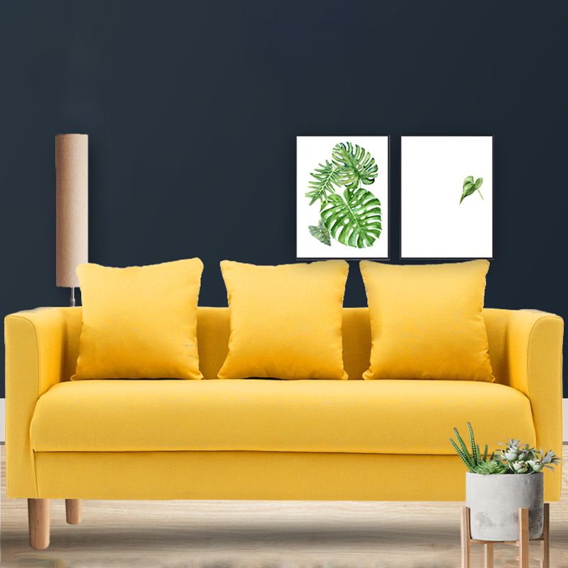 23.23" H Linen Square Arm Sofa with Tight Back Sofa for Living Room, Apartment Clearhalo 'furn' 'furn_sofas' 'Furniture' 'furniture_sofas' 'Living Room Furniture' 'Sofa' 'sofas' 1200x1200_1afefbc5-dee1-443f-a4f0-d8684e4dceb1