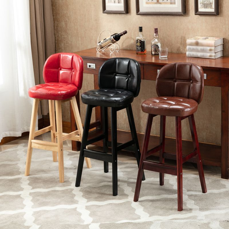 Modern Backrest Armless Counter Stool Wood Bar Stool with Pedal and Cushion Clearhalo 'Bar Furniture' 'Bar Stools' 'bar_stools' 'furn' 'furn_bar_stools' 'furniture_bar_stools' 'Kitchen & Dining Furniture' 'kitchen&dining_furn' 'kitchen' 'kitchen_furn' Furniture' 1200x1200_1aff44c6-262d-43bc-963b-e5570ccd4a77