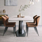 Modern Pedestal Casual Dining Table Stone and Metal Dining Room Kitchen Table Clearhalo 'Dining Tables & Seating' 'Dining Tables' 'dining_table' 'furn' 'furn_dining_table' 'Furniture' 'furniture_dining_table' 'Kitchen & Dining Furniture' 'kitchen' 'kitchen_dining_table' 1200x1200_1b001275-10c1-4de6-9a2b-30e350dd73a3