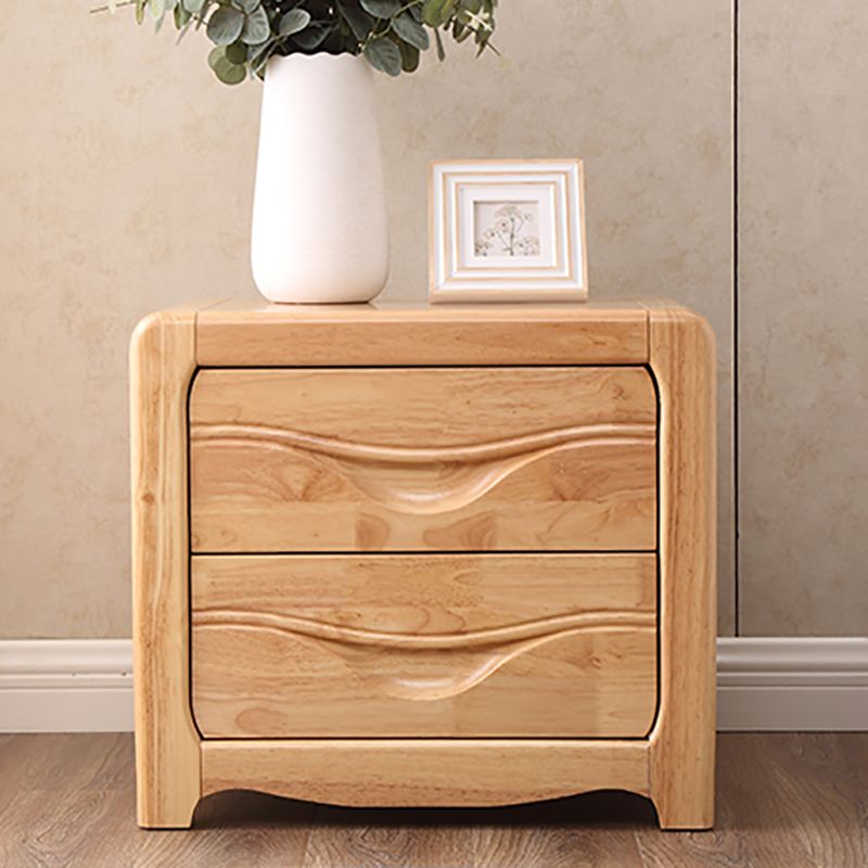 2 Drawers Solid Wood Nightstand Contemporary Oak Night Table Clearhalo 'Bedroom Furniture' 'furn' 'furn_night_stand' 'Furniture' 'night_stand' 'Nightstands' 1200x1200_1b00ed53-8c8f-4662-bbbb-59a6f9ccc84f