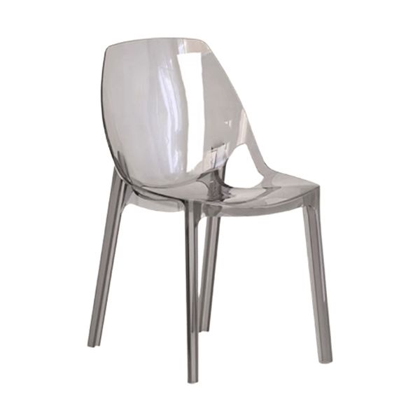 Comedor silla lateral de comedor moderno de plástico sin brazo