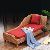 Sillón Chaise Lounge de ratán Chaise tapizado con un brazo