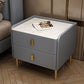 Comodino da comodino in pietra glam accento comodino con 2 cassetti