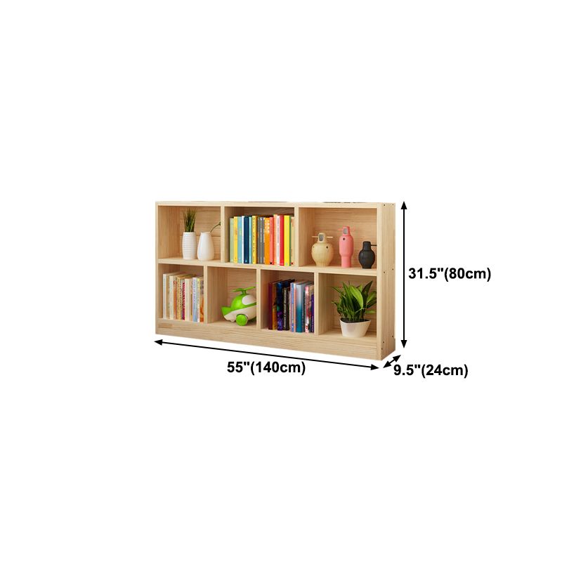 Natural Pine Wood Standard Bookshelf Modern Closed Back Bookcase for Classroom Clearhalo 'Bookcases' 'furn' 'furn_bookcases' 'Furniture' 'furniture_bookcases' 'Office Furniture' 1200x1200_1b063255-eeb7-41f1-8c45-ae44f8188650