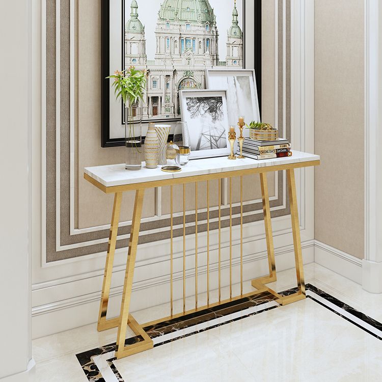 Tabla de acento de consola contemporánea Tabla de sofá de consola rectangular en mármol