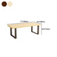 Industrial Rectangular Writing Desk Solid Wood Office Desk with Sled Base