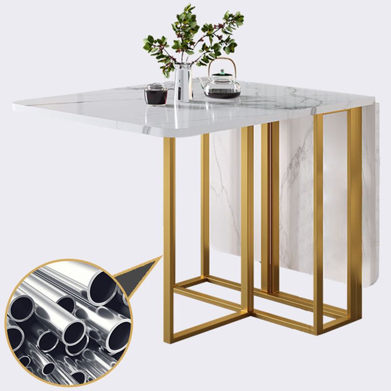 Modern Foldable White Table for Restaurant Rectangle Table with Trestle Base Clearhalo 'Dining Tables & Seating' 'Dining Tables' 'dining_table' 'furn' 'furn_dining_table' 'Furniture' 'Kitchen & Dining Furniture' 1200x1200_1b0e467c-7867-4438-a824-2d411bbd516c