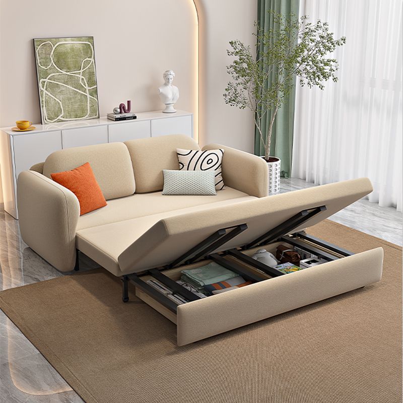 Canapé de bras rond brun clair