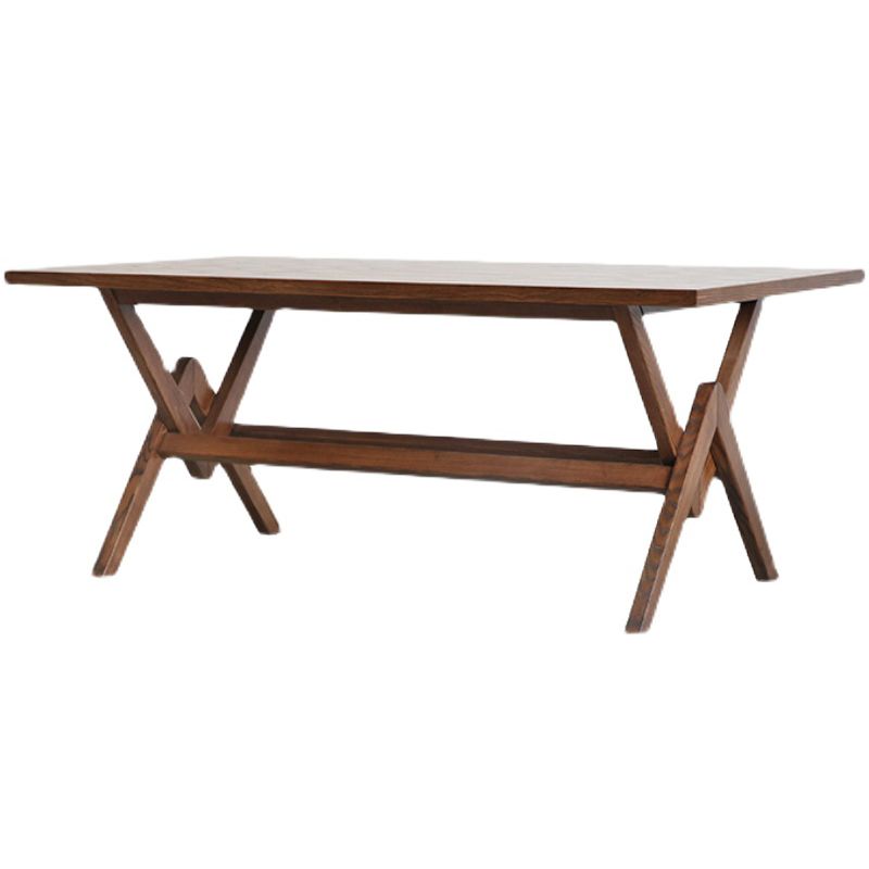Rectangle Pine Wood Table with Trestle Base Modern Dining Table for Restaurant Clearhalo ' dining_table' 'Dining Tables & Seating' 'Dining Tables' 'furn' 'furn_dining_table' 'Furniture' 'furniture_dining_table' 'Kitchen & Dining Furniture' 'kitchen&dining_furn' 'kitchen' 'kitchen_dining_table' 1200x1200_1b0ea3a4-e2e7-4091-ade1-03345e44b6bb