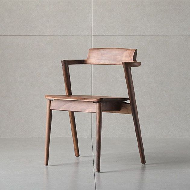 Home Scandinavian Style Wood Dining Chair Open Back Dining Side Chair with Arm Clearhalo ' kitchen&dining_furn' 'Dining Chairs' 'Dining Tables & Seating' 'dining_chair' 'furn' 'furn_dining_chair' 'Furniture' 'furniture_dining_chair' 'Kitchen & Dining Furniture' 'kitchen' 1200x1200_1b0eb4e1-ec7e-4da7-83bb-88a1f75d61dd