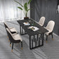 Traditional Luxury Dining Table Metal Double Pedestal Rectangle Counter Dining Table Clearhalo 'Dining Tables & Seating' 'Dining Tables' 'dining_table' 'furn' 'furn_dining_table' 'Furniture' 'furniture_dining_table' 'Kitchen & Dining Furniture' 'kitchen' 'kitchen_dining_table' 1200x1200_1b0f6e5e-3f3b-49f0-ab73-29be25c9eb68
