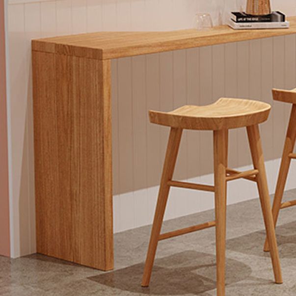 Light Brown Industrial Style Bar Table Solid Wood Indoor Casual Bar Table Clearhalo 'Bar Furniture' 'Bar Tables' 'bar_tables' 'furn' 'furn_bar_tables' 'Furniture' 'furniture_bar_tables' 'Kitchen & Dining Furniture' 1200x1200_1b0fde8c-c9cd-429f-b216-c2c06407030b