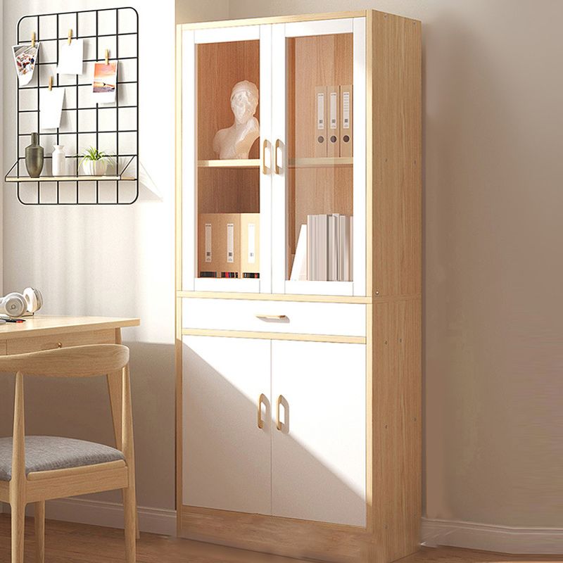 Urban Vertical Standard Bookcase Manufactured Wood Bookshelf with Doors Clearhalo 'Bookcases' 'Furniture' 'furniture_bookcases' 'Office Furniture' 1200x1200_1b1035cd-fd39-4119-b1c3-928ebbd5b41d