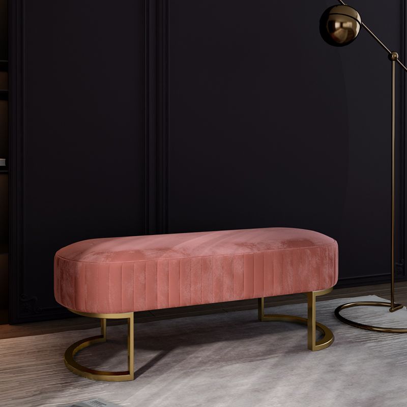 Glam 16" W Seating Bench Solid Color Cushioned Entryway and Bedroom Bench Clearhalo 'Benches' 'Chairs & Seating' 'furn' 'furn_benches' 'Furniture' 'Living Room Furniture' 1200x1200_1b10f69b-3a92-47ff-8cb7-7a9203293a8d