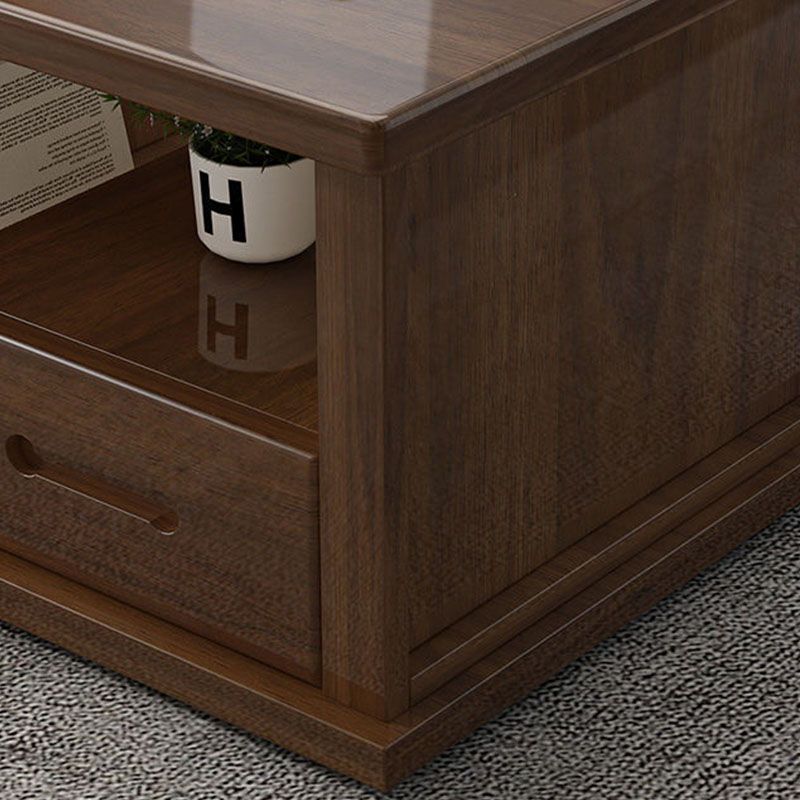 Soporte de televisión tradicional de 13.78 "D Consola de TV de madera con cajones y 2 puertas