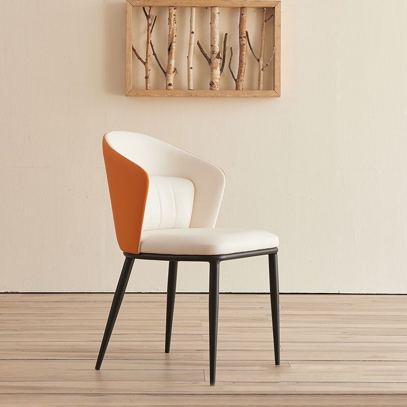 Contemporary Style Chair Armless Side Chairs with Metal Legs Clearhalo 'Dining Chairs' 'Dining Tables & Seating' 'dining_chair' 'furn' 'furn_dining_chair' 'Furniture' 'Kitchen & Dining Furniture' 1200x1200_1b11cc51-4ae9-4268-b538-e4ca5009a717