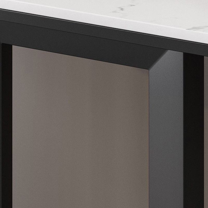 Tableau d'accent supérieur en marbre avec base de piédestal pour Hall 31,5 "High Console Table