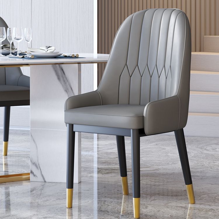 Nordic Style Metal Dining Chairs Home Cushioned Parsons Chair with Arm Clearhalo ' kitchen&dining_furn' 'Dining Chairs' 'Dining Tables & Seating' 'dining_chair' 'furn' 'furn_dining_chair' 'Furniture' 'furniture_dining_chair' 'Kitchen & Dining Furniture' 'kitchen' 1200x1200_1b1391ed-38c0-4119-ab1a-90221d6fffb7