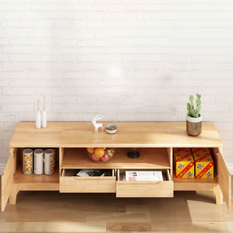Scandinavian TV Console Solid Wood TV Media Console for Living Room Clearhalo 'furn' 'furn_tv_stands_entertainment_centers' 'Furniture' 'Living Room Furniture' 'TV Stands & Entertainment Centers' 'TV Stands & Media Storage Furniture' 'tv_stands_entertainment_centers' 1200x1200_1b1643bb-b65f-4b06-b5c6-578c653a47fe