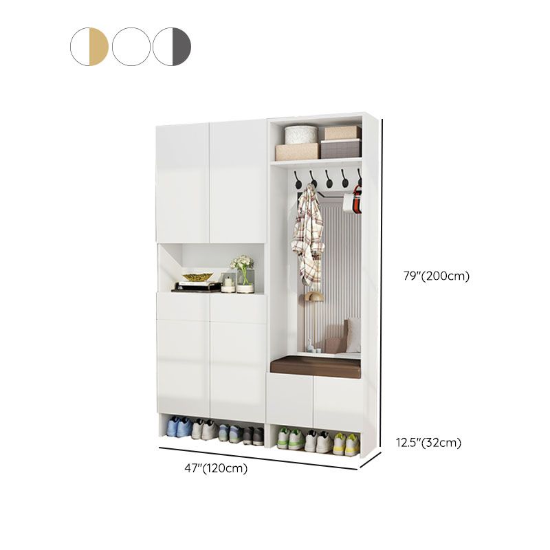 2- Drawer Wooden Contemporary Accent Cabinet with Doors and Shelves