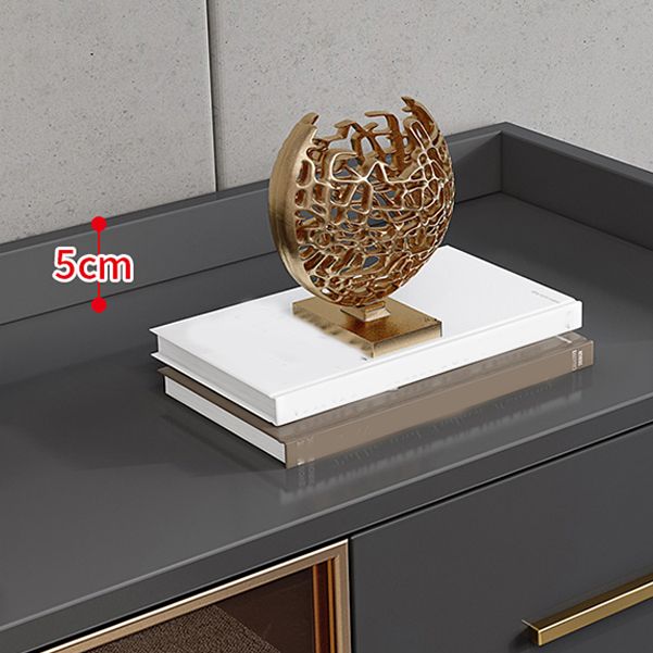 Mesa de buffet de madera tabla lateral de estilo glamoroso con gabinete y cajones