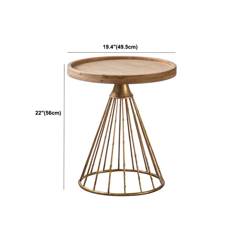 Table basse en bois vieilli de campagne française, Table de Cocktail ronde pour le salon