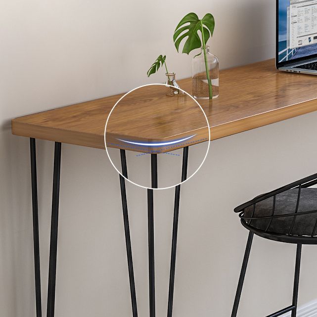 Tavolo da bar per top in legno per finitura lucidata tavolo da pub in metallo in metallo