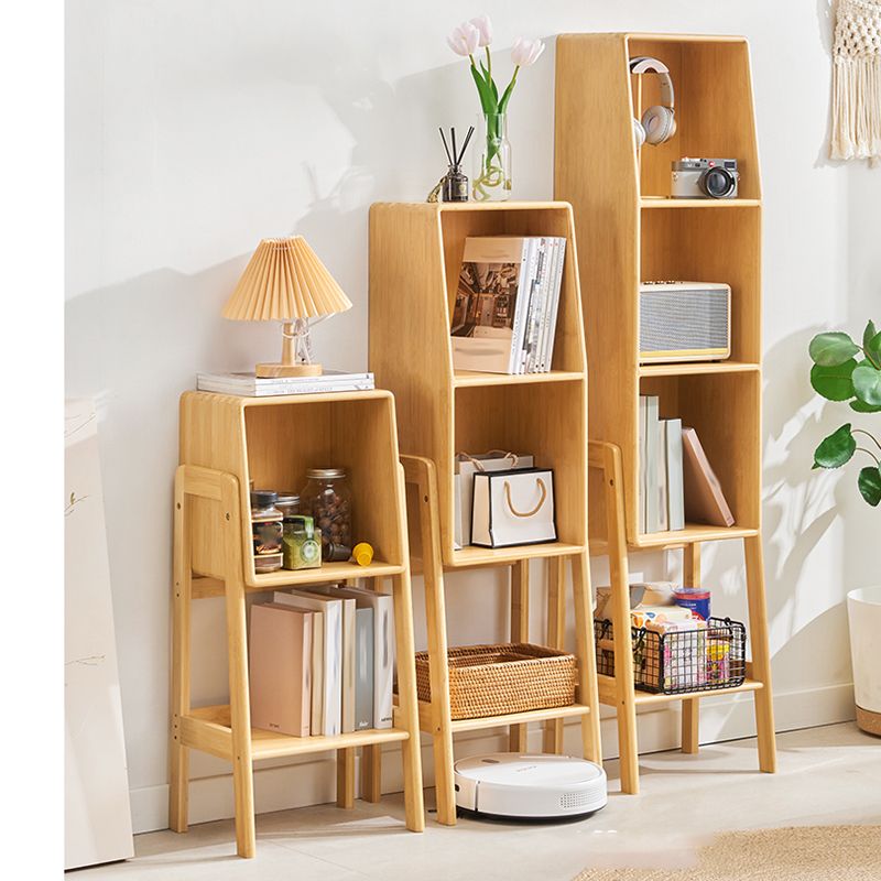 Contemporary Closed Back Bamboo Bookshelf Vertical Bookcase with Shelves Clearhalo 'Bookcases' 'furn' 'furn_bookcases' 'Furniture' 'Office Furniture' 1200x1200_1b19d95d-ee84-4aa1-8670-607e5914bd65