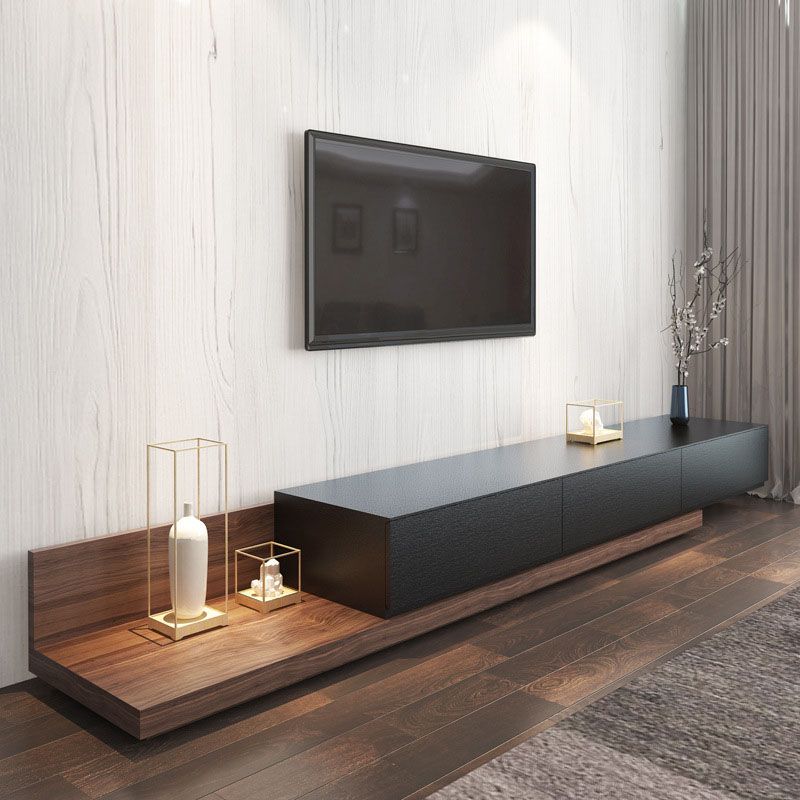 Moderne 3 laden tv -standaard console houten tv -console voor woonkamer